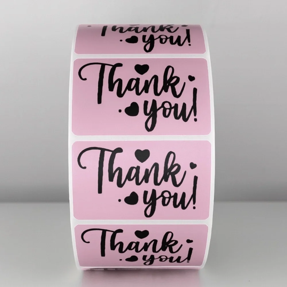 Thank You Stickers Purple Heart | Small Business Packaging Labels Cute
